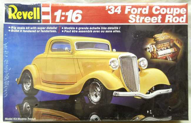 Revell 1/16 1934 Ford Coupe Street Rod, 7474 plastic model kit